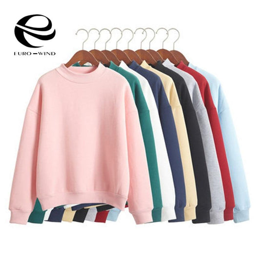 9 Colors Autumn Winter Loose Fleece Thick Knit Sweatshirt Female Hooded Pullover Tops Women Hoodies Casual Female Clothes