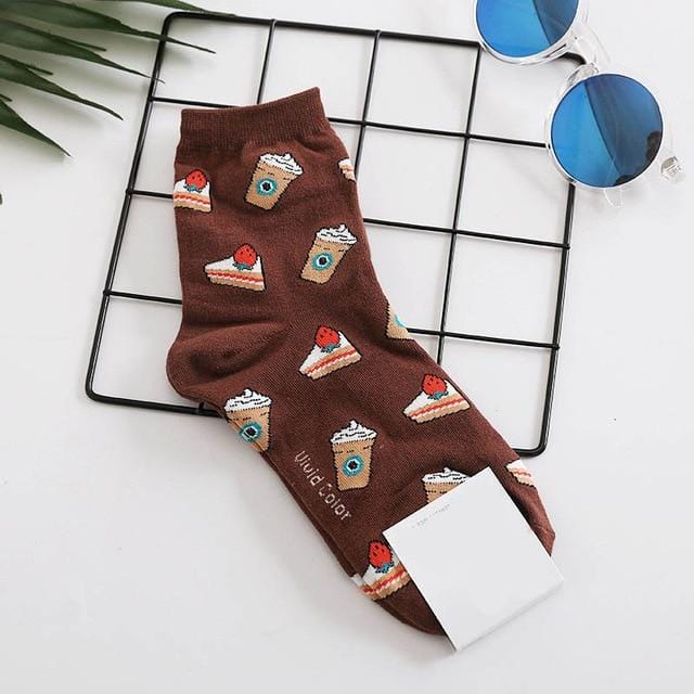 Harajuku Funny Sushi Socks Japanese Creative Cartoon Crew Socks Women Novelty Calcetines Mujer Sokken Female Girl Cute Socks