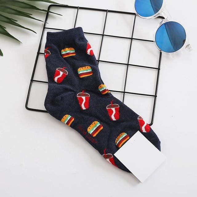 Harajuku Funny Sushi Socks Japanese Creative Cartoon Crew Socks Women Novelty Calcetines Mujer Sokken Female Girl Cute Socks