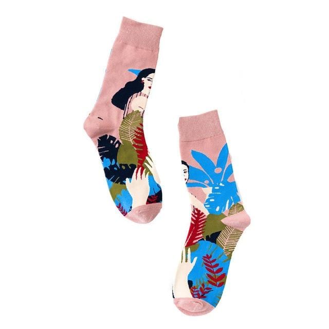 Winter Fashion Women Cotton Socks Animal Plant Belle Creative Europe Harajuku Unisex Funny Japan Cute Crew Casual Street Art Sox