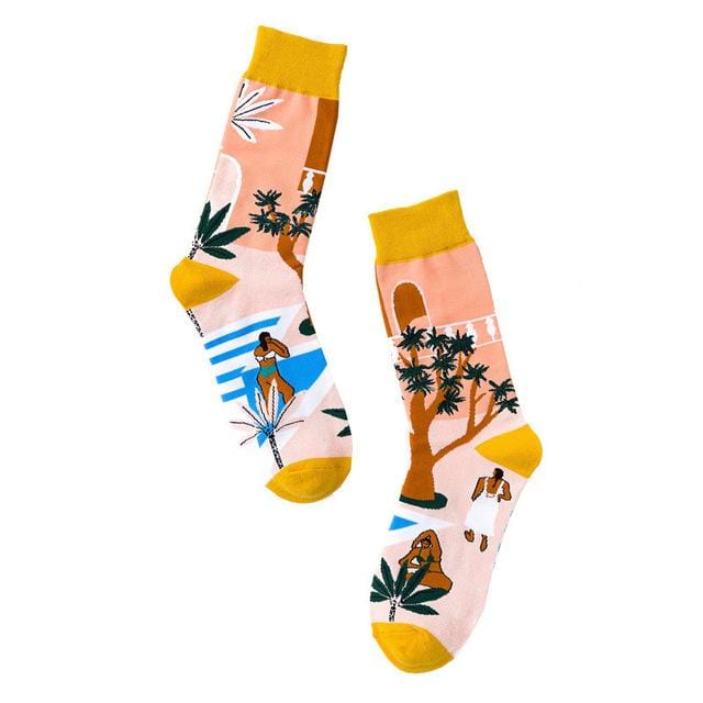 Winter Fashion Women Cotton Socks Animal Plant Belle Creative Europe Harajuku Unisex Funny Japan Cute Crew Casual Street Art Sox