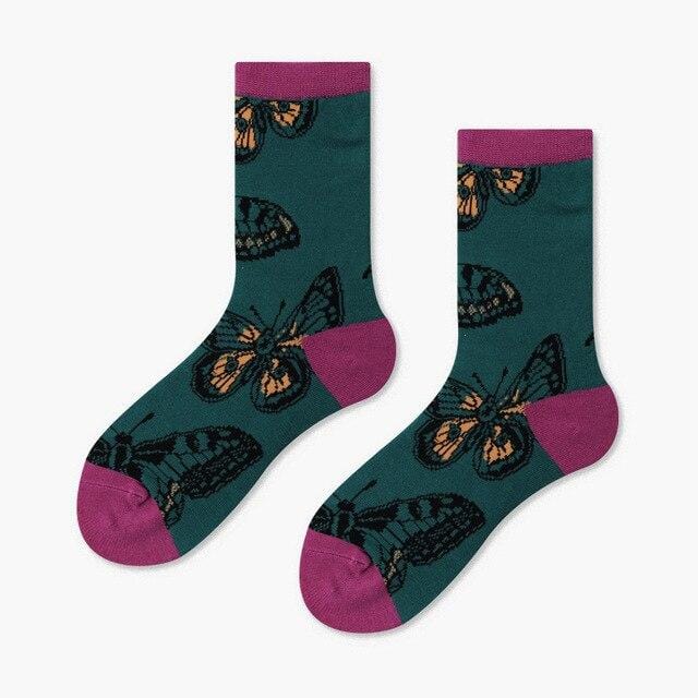 Femmes chaussettes hiver dessin animé créativité léopard chat animaux chaussettes Harajuku fou coton drôle décontracté heureux chaussettes hommes nouveauté Sox