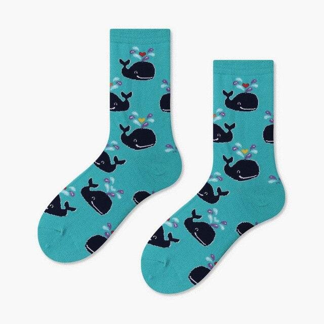 Frauen Socken Winter Cartoon Kreativität Leopard Katze Tier Socken Harajuku Verrückte Baumwolle Lustige Casual Glücklich Socken Männer Neuheit Sox