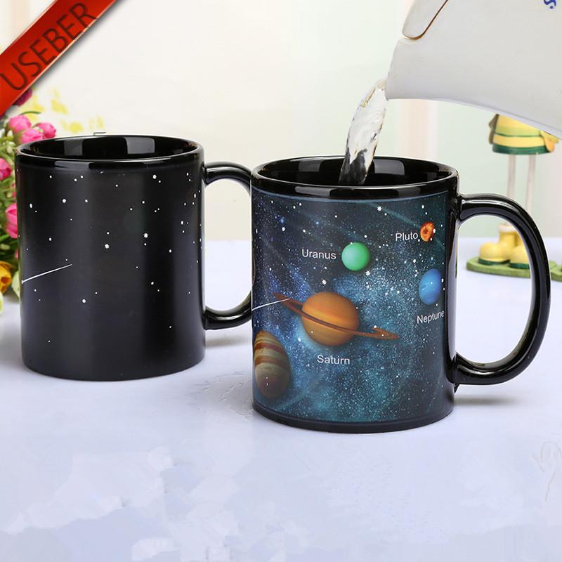 Solar System Color Changing Mug Galaxy Change Mugs Heat Sensitive Sublimation Coffee Tea Colour change Cups Magic