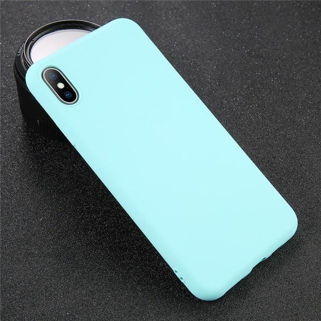 USLION Silicone Solid Color Case for iPhone XS 11 Pro MAX XR X XS Max Candy Phone Cases for iPhone 11 7 6 6S 8 Plus Soft Cover