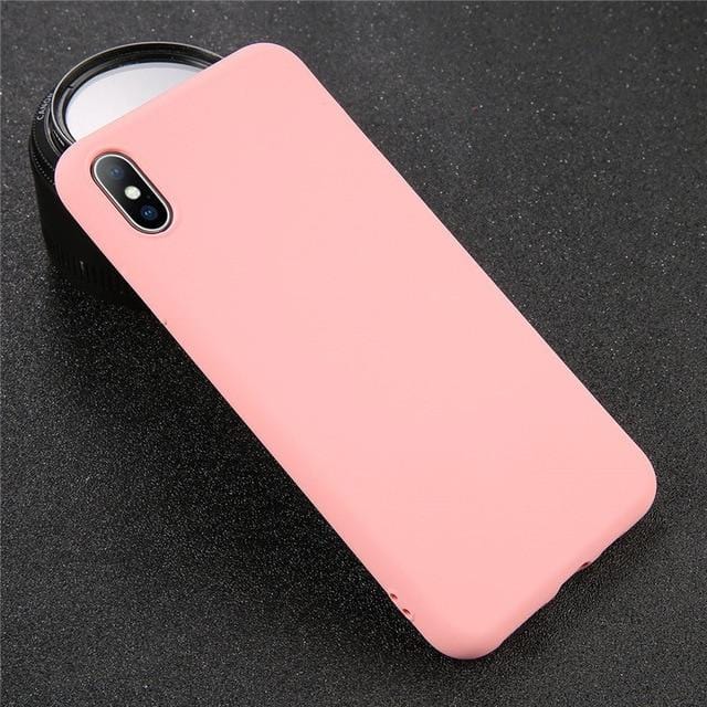 USLION Silicone Solid Color Case for iPhone XS 11 Pro MAX XR X XS Max Candy Phone Cases for iPhone 11 7 6 6S 8 Plus Soft Cover