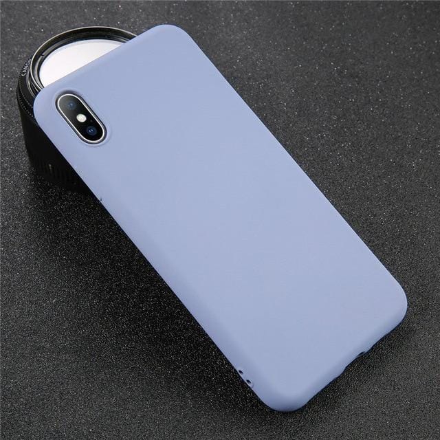 USLION Silicone Solid Color Case for iPhone XS 11 Pro MAX XR X XS Max Candy Phone Cases for iPhone 11 7 6 6S 8 Plus Soft Cover