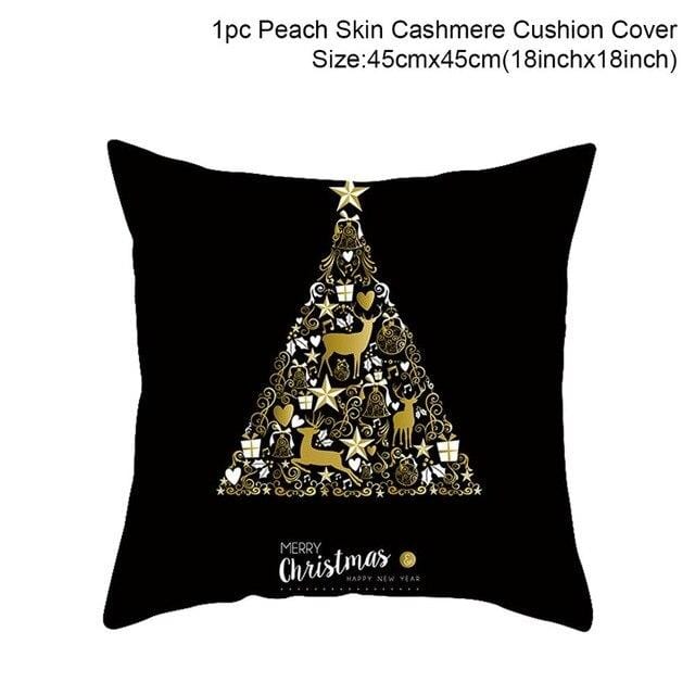 45X45CM Pillow Case Merry Christmas Decoration For Home 2019 Christmas Ornament Christmas Gift Cristmas Noel Happy New Year 2020