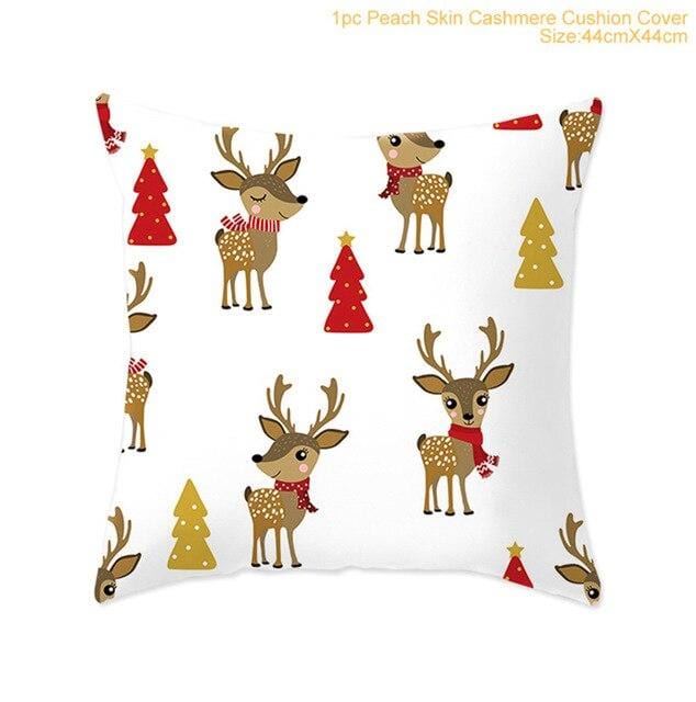 45X45CM Pillow Case Merry Christmas Decoration For Home 2019 Christmas Ornament Christmas Gift Cristmas Noel Happy New Year 2020