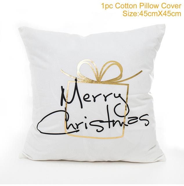 45X45CM Pillow Case Merry Christmas Decoration For Home 2019 Christmas Ornament Christmas Gift Cristmas Noel Happy New Year 2020