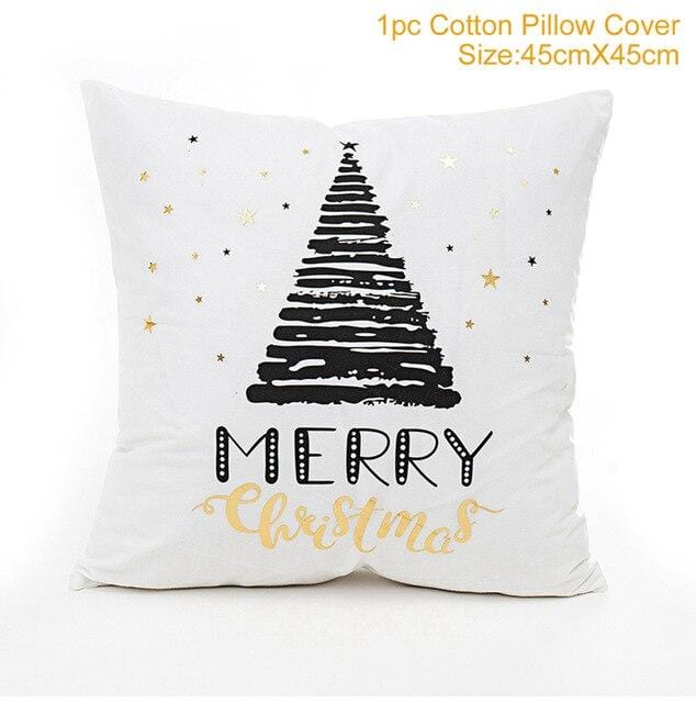 45X45CM Pillow Case Merry Christmas Decoration For Home 2019 Christmas Ornament Christmas Gift Cristmas Noel Happy New Year 2020