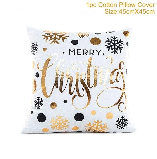 45X45CM Pillow Case Merry Christmas Decoration For Home 2019 Christmas Ornament Christmas Gift Cristmas Noel Happy New Year 2020