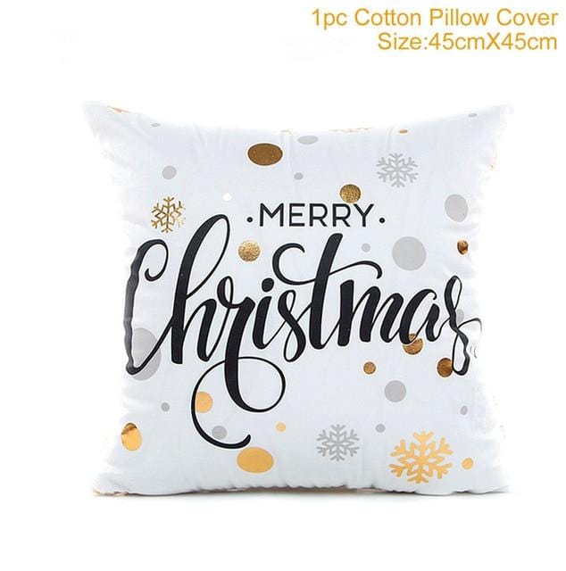 45X45CM Pillow Case Merry Christmas Decoration For Home 2019 Christmas Ornament Christmas Gift Cristmas Noel Happy New Year 2020