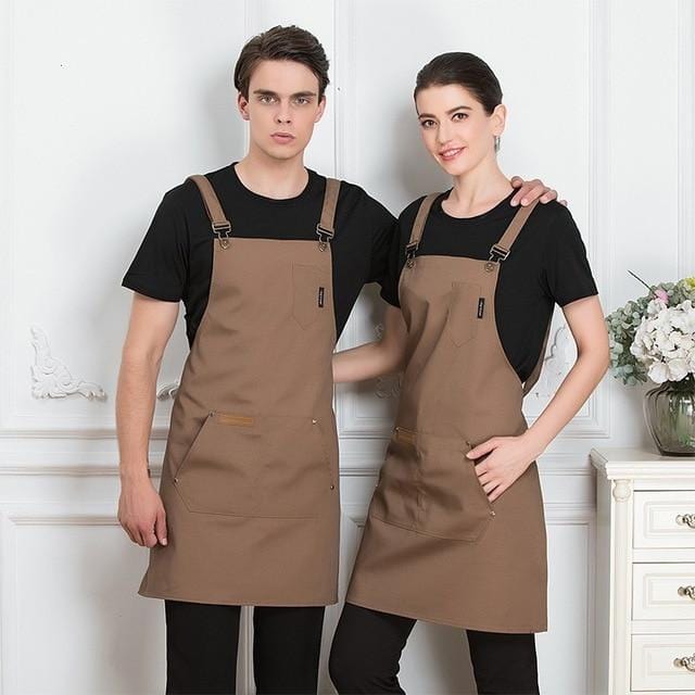 Unisex Fashion Chef Cook Kitchen Apron Coffee Shop Hairdresser Sleeveless Work Uniform Bib Work Clothing Antifouling Aprons-Apron-Ultrabasic