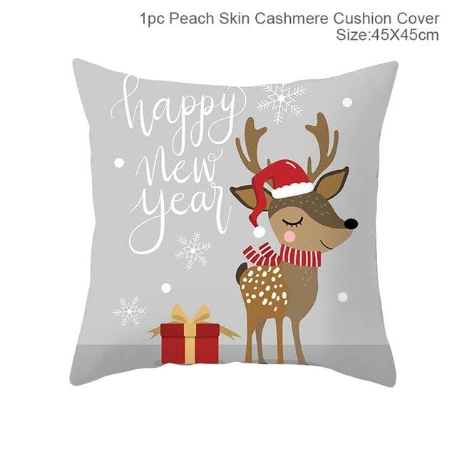 45X45CM Pillow Case Merry Christmas Decoration For Home 2019 Christmas Ornament Christmas Gift Cristmas Noel Happy New Year 2020