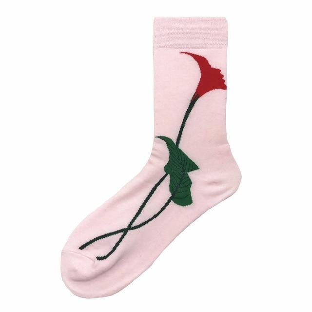 Cartoon Cute Flower Abstract Art Female Socks Animal Cotton Short Creative Women Sock Warm Funny Kawaii Winter Happy Ankle Socks