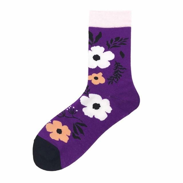 Cartoon Cute Flower Abstract Art Female Socks Animal Cotton Short Creative Women Sock Warm Funny Kawaii Winter Happy Ankle Socks