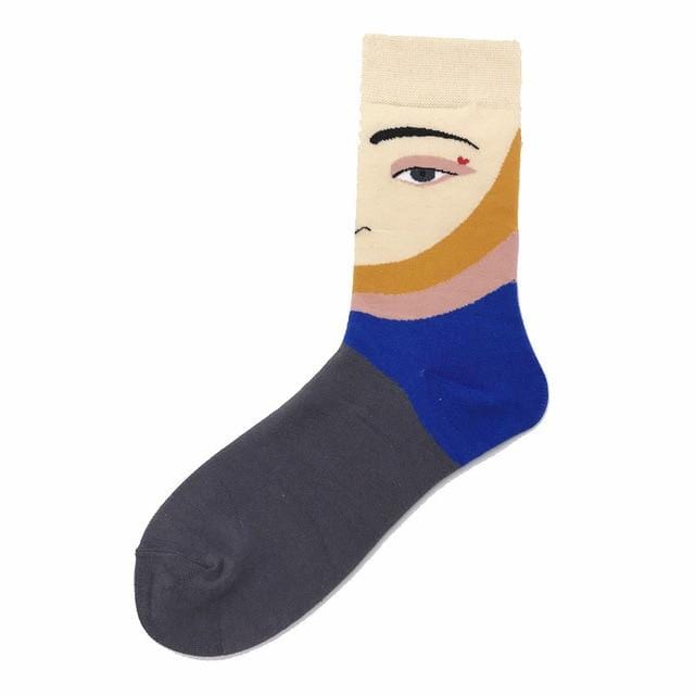 Cartoon Cute Flower Abstract Art Female Socks Animal Cotton Short Creative Women Sock Warm Funny Kawaii Winter Happy Ankle Socks