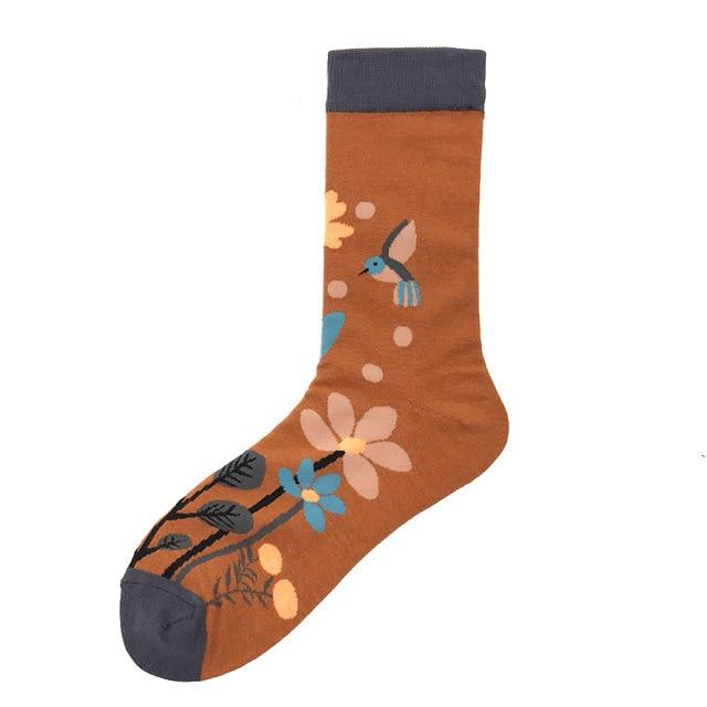 Cartoon Cute Flower Abstract Art Female Socks Animal Cotton Short Creative Women Sock Warm Funny Kawaii Winter Happy Ankle Socks