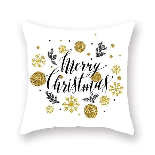 Christmas Decorative Pillowcases Polyester Merry Christmas Tree Deer Throw Pillow Case Cover New Year Pillowcase