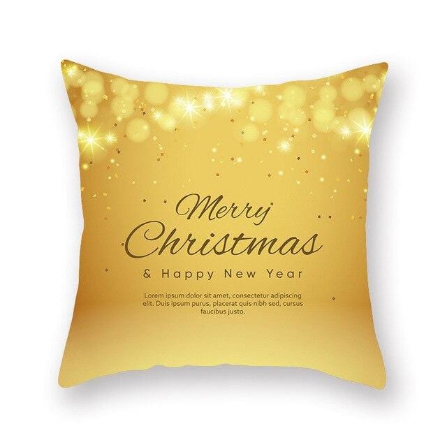 Christmas Decorative Pillowcases Polyester Merry Christmas Tree Deer Throw Pillow Case Cover New Year Pillowcase