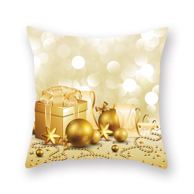 Christmas Decorative Pillowcases Polyester Merry Christmas Tree Deer Throw Pillow Case Cover New Year Pillowcase