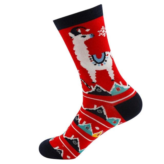 Chaussettes en coton pour hommes et femmes, nouvelle collection automne hiver nouvel an, père noël, neige, élan, cadeau, taille 102 #3