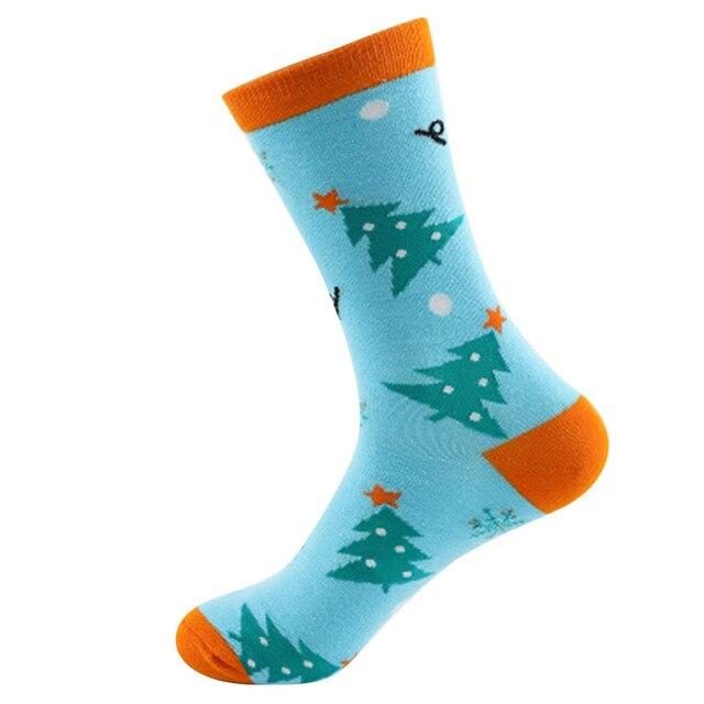 Chaussettes en coton pour hommes et femmes, nouvelle collection automne hiver nouvel an, père noël, neige, élan, cadeau, taille 102 #3