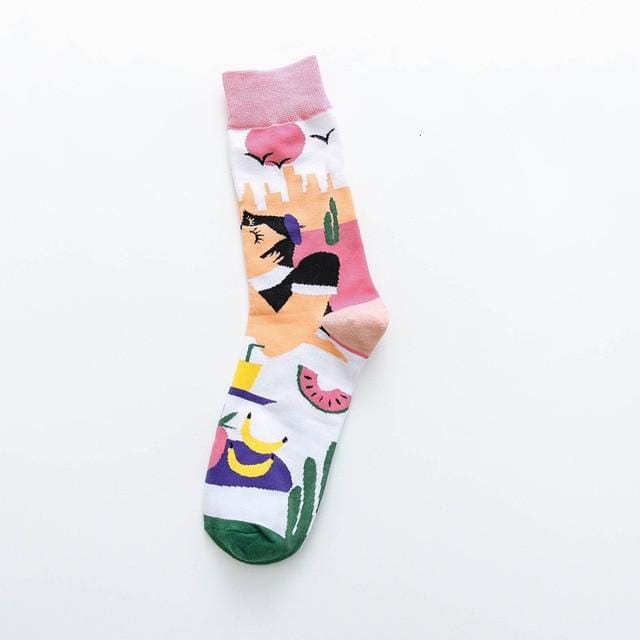 Colorful Cotton Happy Socks Men Women British Style Casual Harajuku Socks Personal Comfortable Socks For Gift Original Trendy