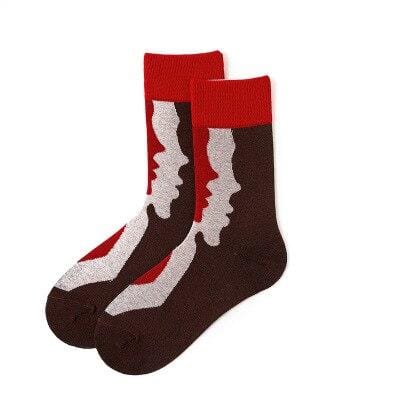 Chaussettes chaudes d'hiver pour femmes, mignonnes et décontractées, à la mode, douces, nouveauté en coton, colorées, dessin animé, Happy Kawaii, chaussettes amusantes pour cadeaux de noël