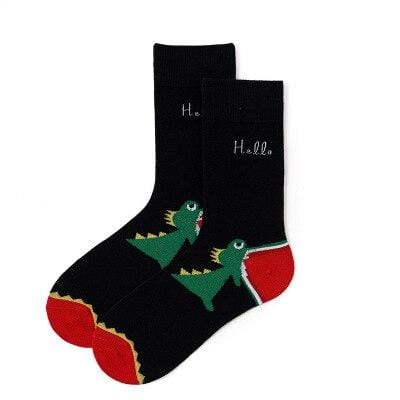 Chaussettes chaudes d'hiver pour femmes, mignonnes et décontractées, à la mode, douces, nouveauté en coton, colorées, dessin animé, Happy Kawaii, chaussettes amusantes pour cadeaux de noël