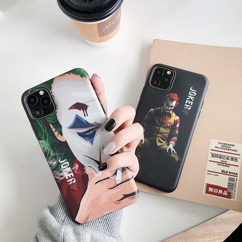 Joker Étui Souple pour iPhone 11 Pro MAX XR X Étui En Silicone pour iPhone XS Max 7 Plus 8 Plus 7Plus Housse de Téléphone Capa