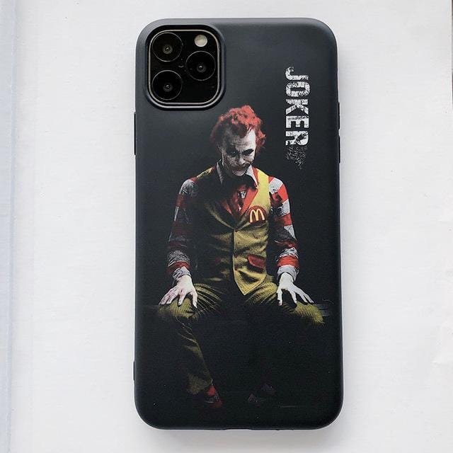 Joker Étui Souple pour iPhone 11 Pro MAX XR X Étui En Silicone pour iPhone XS Max 7 Plus 8 Plus 7Plus Housse de Téléphone Capa