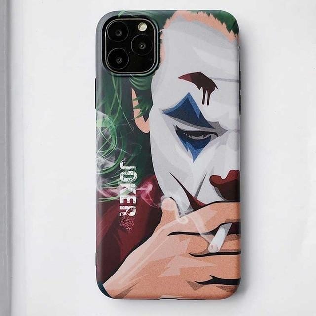 Joker Étui Souple pour iPhone 11 Pro MAX XR X Étui En Silicone pour iPhone XS Max 7 Plus 8 Plus 7Plus Housse de Téléphone Capa