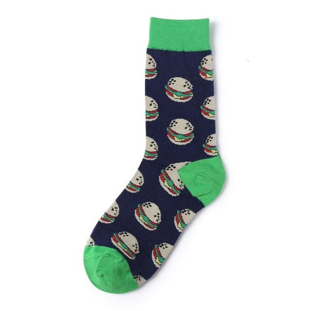 Novelty Women Socks Funny Cute Cartoon Fruits Banana Avocado Lemon Egg Donuts Food Happy Japanese Harajuku Skateboard Socks