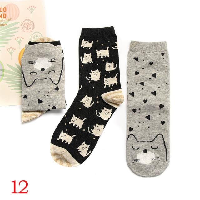 2 paar 2020 Frühling Herbst Nette Socken Frauen Weihnachten Geschenk Box Baumwolle Socken Cartoon Print Kreative Mode Kurze Glückliche Socken für Mädchen