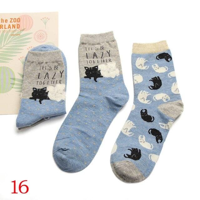 2 paar 2020 Frühling Herbst Nette Socken Frauen Weihnachten Geschenk Box Baumwolle Socken Cartoon Print Kreative Mode Kurze Glückliche Socken für Mädchen