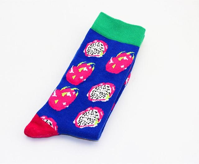 New Men's sock Brand Cactus Panda Monkey Pattern Hip hop Cool Socks for Men Winter Thick Long Skate Funny Socks Colorful EUR40-47