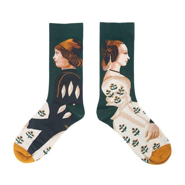 New Women Socks Funny Cute Cartoon Happy Japanese Harajuku skateboard Socks Creative Colored Cotton Couple Socks Mid Tube Socks