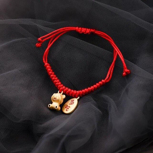 Version coréenne 2020 nouveau filet rouge même corde Bracelet Simple personnalité tricot cadeau femme Bracelet Pandora Bracelet Pulseras