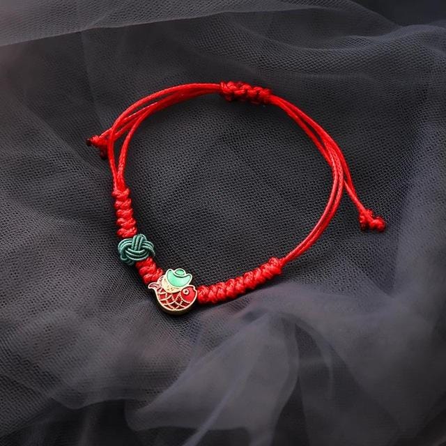 Version coréenne 2020 nouveau filet rouge même corde Bracelet Simple personnalité tricot cadeau femme Bracelet Pandora Bracelet Pulseras