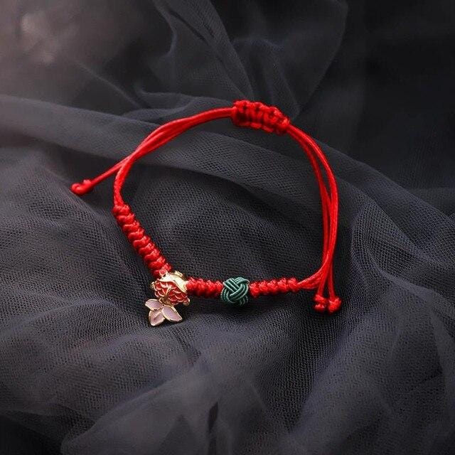 Version coréenne 2020 nouveau filet rouge même corde Bracelet Simple personnalité tricot cadeau femme Bracelet Pandora Bracelet Pulseras