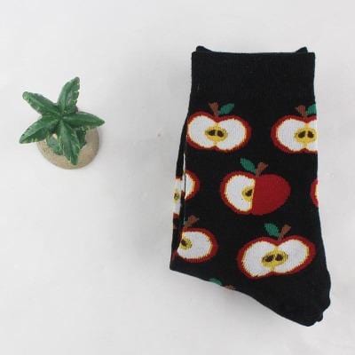 Harajuku Happy chaussettes unisexe drôle dessin animé fruits avocat banane Burger frites bière Biscuit poulet frit nourriture chaussettes Skateboard-8