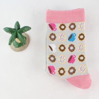 Harajuku Happy Socks Unisex Funny Cartoon Fruit Avocado Banana Burger Fries Beer Biscuit Fried Chicken Food Socks Skateboard -8