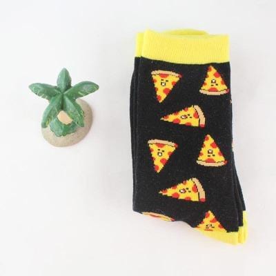 Harajuku Happy chaussettes unisexe drôle dessin animé fruits avocat banane Burger frites bière Biscuit poulet frit nourriture chaussettes Skateboard-8