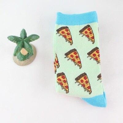 Harajuku Happy Socks Unisex Funny Cartoon Fruit Avocado Banana Burger Fries Beer Biscuit Fried Chicken Food Socks Skateboard -8