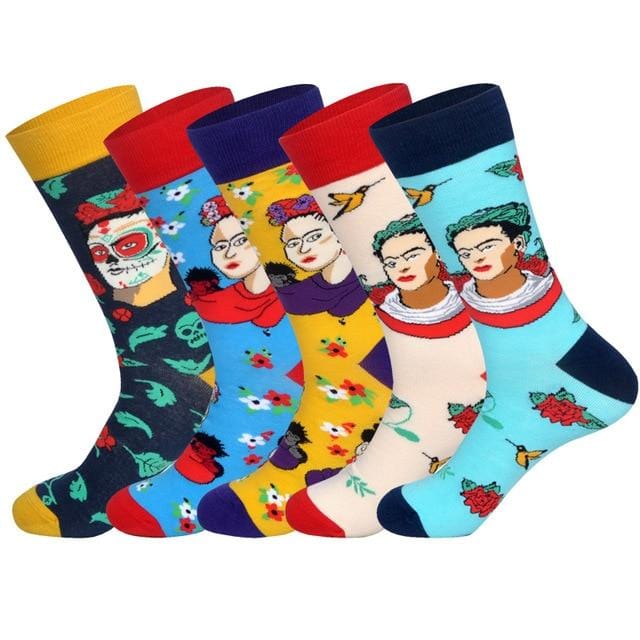 LIONZONE 5Pairs/lot Brand Men Socks 60 Colors 12 Selects British Style StreetWear Designer Happy Socks Funny with Gift Box