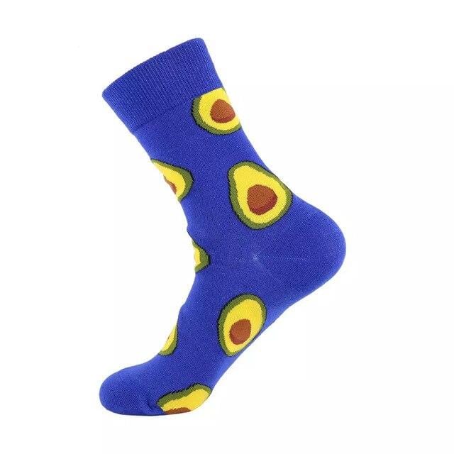 Unisex Socks Funny Cute Cartoon Fruits Banana Avocado Egg Cookie Donuts Food Happy Japanese Harajuku skateboard Socks Women