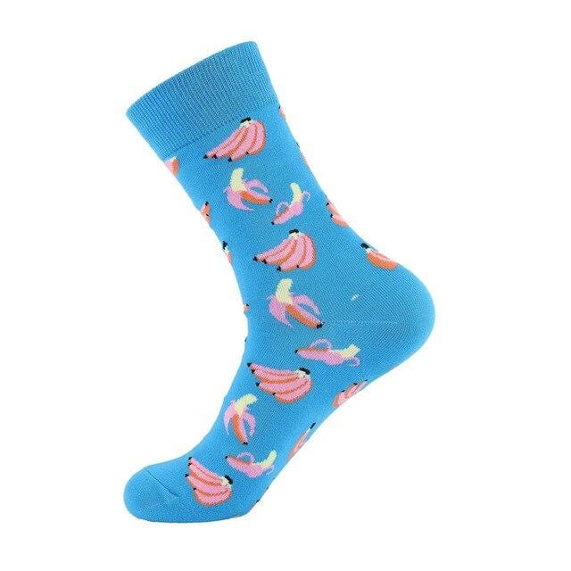 Unisex Socks Funny Cute Cartoon Fruits Banana Avocado Egg Cookie Donuts Food Happy Japanese Harajuku skateboard Socks Women