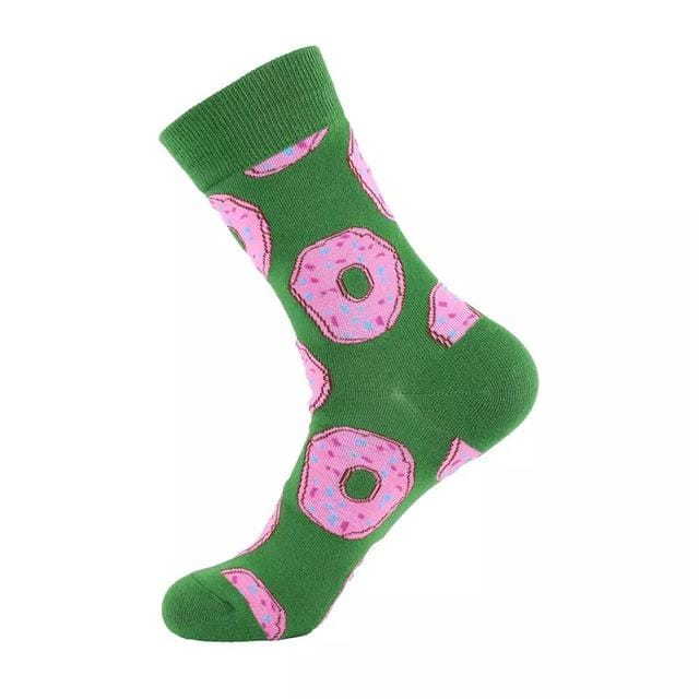 Unisex Socks Funny Cute Cartoon Fruits Banana Avocado Egg Cookie Donuts Food Happy Japanese Harajuku skateboard Socks Women